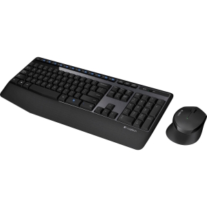 Беспроводная клавиатура + Мышь Logitech MK345, 1000dpi, полноразмерная мембранная русская клавиатура...
