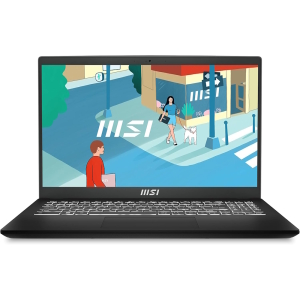 Ультрабук MSI Modern 15 B13M-1016US Intel Core i7-1355U (1.20-5.00GHz), 16GB DDR4, 512GB SSD, Intel Iris Xe Graphics, 15.6"FHD (1920x1080) IPS, WiFi ax, BT 5.3, HD WC, CR, Win 11 Pro, Backlit Русская клавиатура, Black