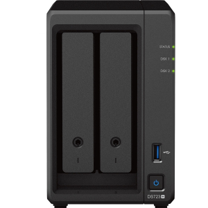 Сетевой накопитель (NAS) Synology DiskStation DS723+ AMD Ryzen R1600 (2.60-3.10GHz), 2GB DDR4, 2x3.5...
