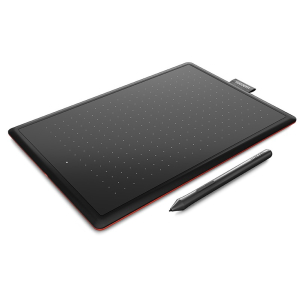 Цифровой графический планшет WACOM One by Medium CTL672N, A5, USB, 2048 Pressure Levels, Black/Red+W...