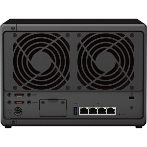 Сетевой накопитель (NAS) Synology DiskStation DS1522+ AMD Ryzen Ryzen R1600 (2.60-3.10GHz), 8GB DDR4, 5x3.5"/2.5" SATA, 2xM.2 2280 NVMe SSD, RAID 0,1,5,6,10,Basic,JBOD,Synology Hybrid, 2xUSB 3.2 Gen 1, 2x eSATA, 4xLAN, Cloud, Black Сетевой накопитель (NAS) Synology DiskStation DS1522+ AMD Ryzen Ryzen R1600 (2.60-3.10GHz), 8GB DDR4...