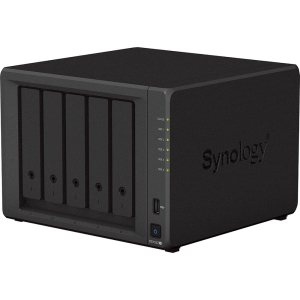 Сетевой накопитель (NAS) Synology DiskStation DS1522+ AMD Ryzen Ryzen R1600 (2.60-3.10GHz), 8GB DDR4, 5x3.5"/2.5" SATA, 2xM.2 2280 NVMe SSD, RAID 0,1,5,6,10,Basic,JBOD,Synology Hybrid, 2xUSB 3.2 Gen 1, 2x eSATA, 4xLAN, Cloud, Black Сетевой накопитель (NAS) Synology DiskStation DS1522+ AMD Ryzen Ryzen R1600 (2.60-3.10GHz), 8GB DDR4...